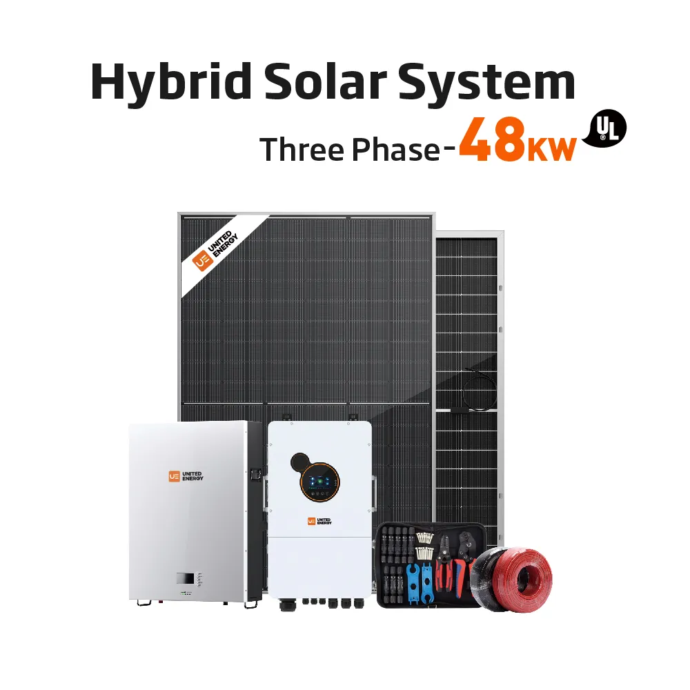 hybrid solar system three phase 48kw