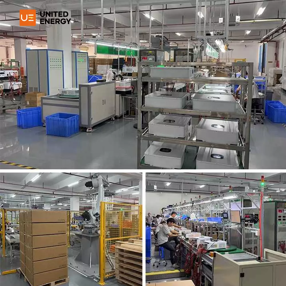 Clean, tidy and bright solar inverter production workshop