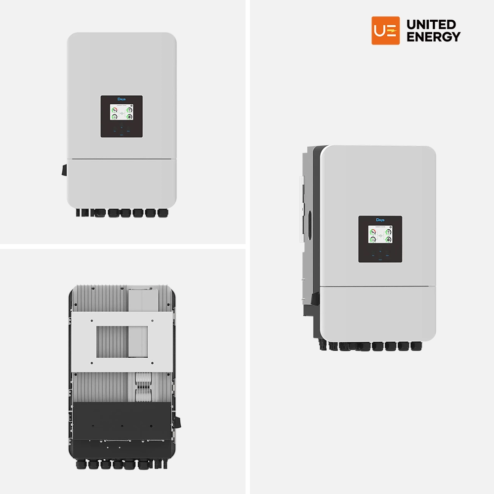 The back of the 8kw Deye hybrid inverter