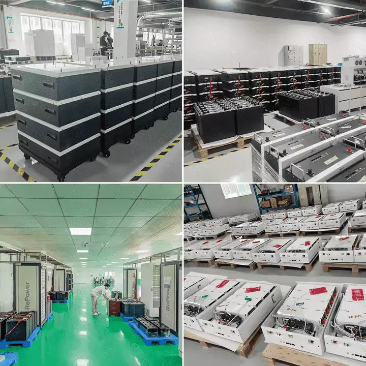 The factory is producing and assembling lithium batteries